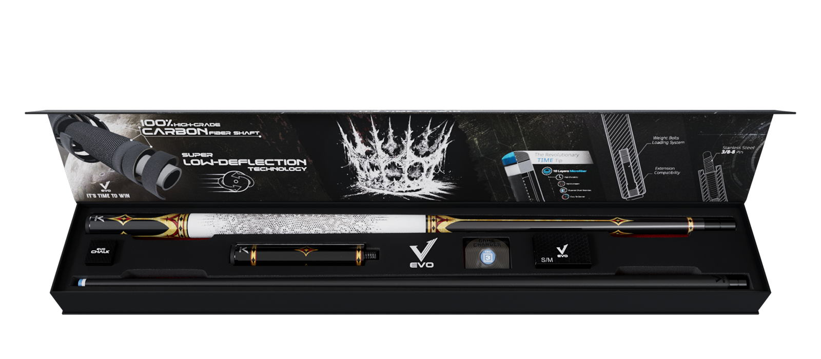 EVO CROWN MAXBING EDITION - ROYAL BLACK - TAY CẦM DA TRẮNG - Combo Open D5