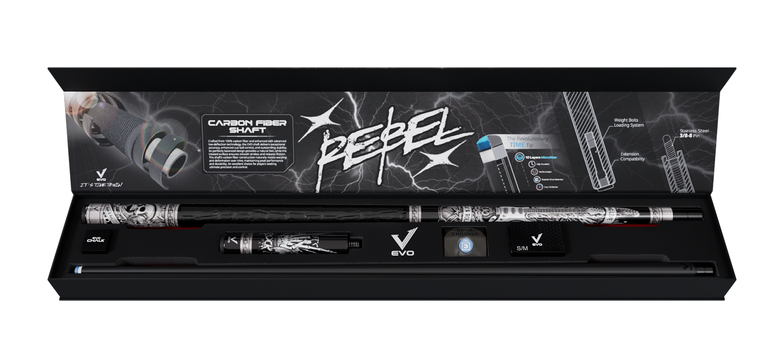 EVO REBEL MAXBING EDITION - TAY CẦM DA ĐEN - Combo Open D6