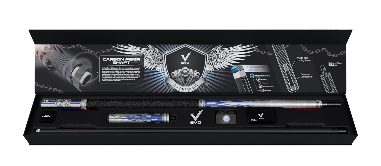 EVO FREEDOM MAXBING EDITION - AZURE FLAME - TAY CẦM DA ĐEN - Combo Open D7