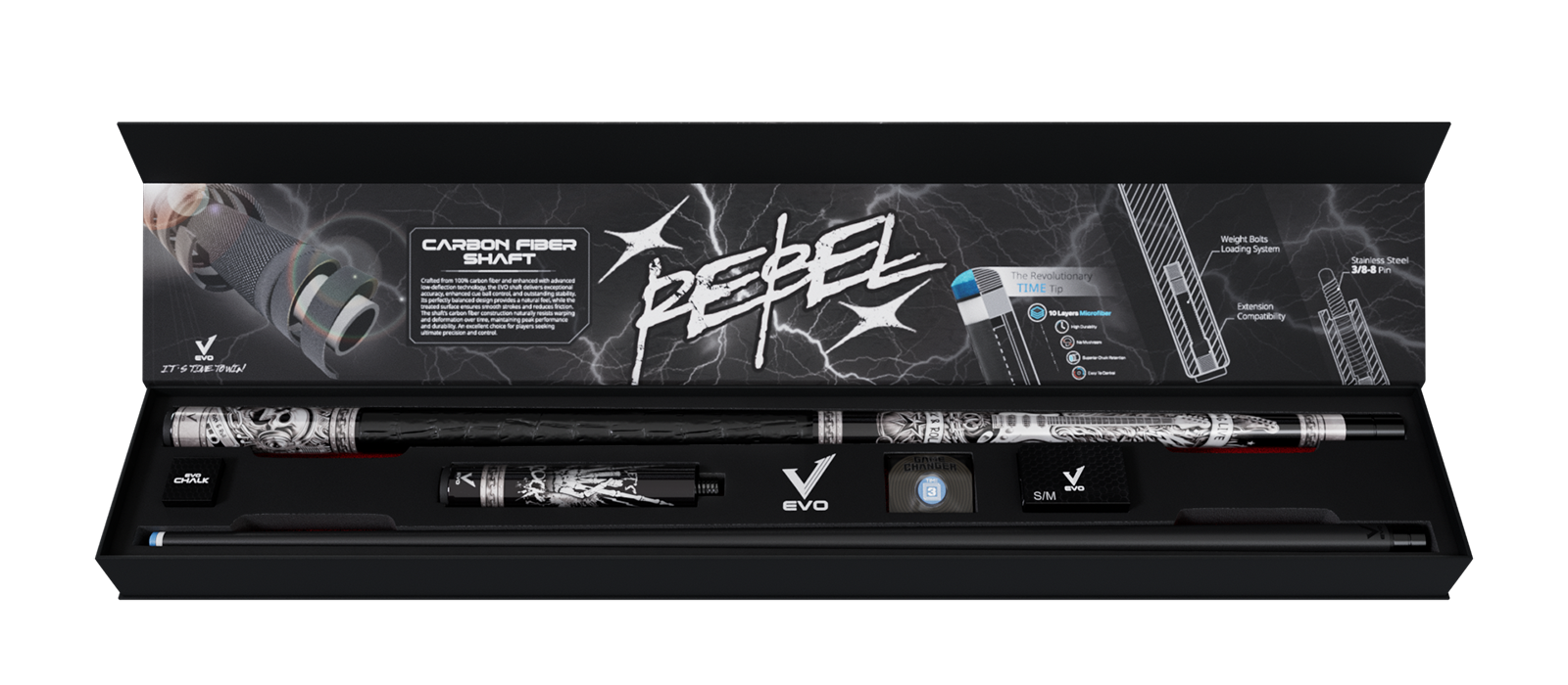 EVO REBEL MAXBING EDITION - TAY CẦM DA ĐEN - Combo Open D7