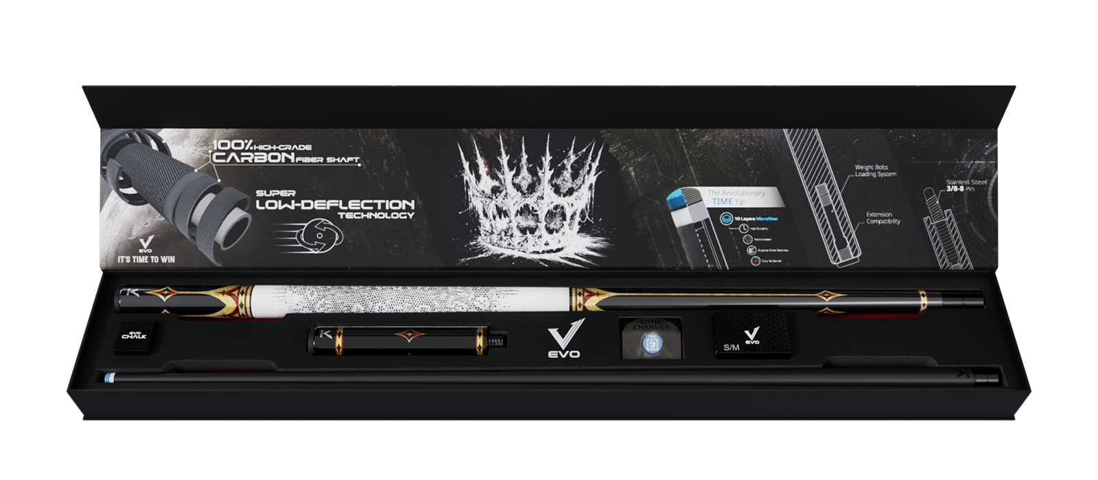 EVO CROWN MAXBING EDITION - ROYAL BLACK - TAY CẦM DA TRẮNG - Combo Open D7