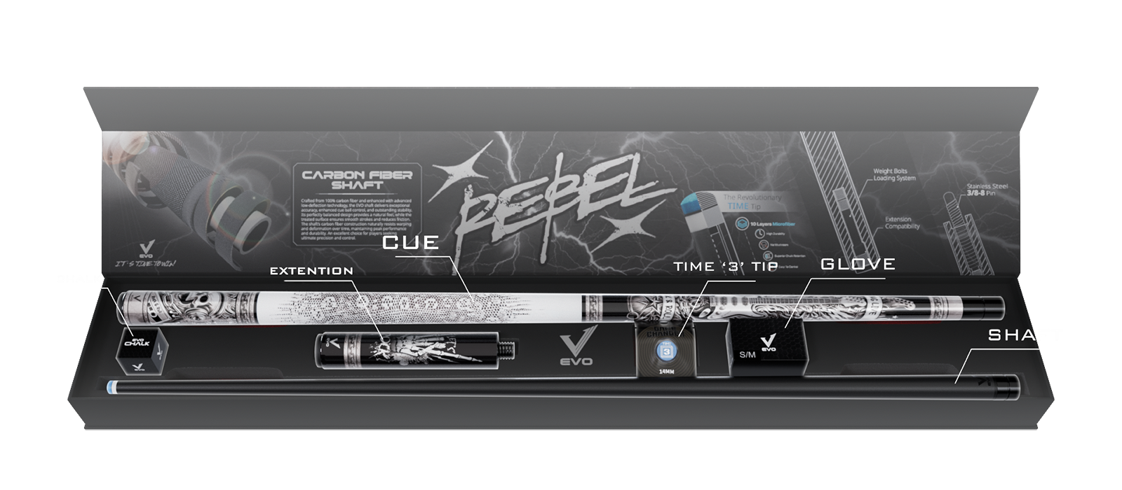 EVO REBEL MAXBING EDITION - TAY CẦM DA TRẮNG - Combo Open D8