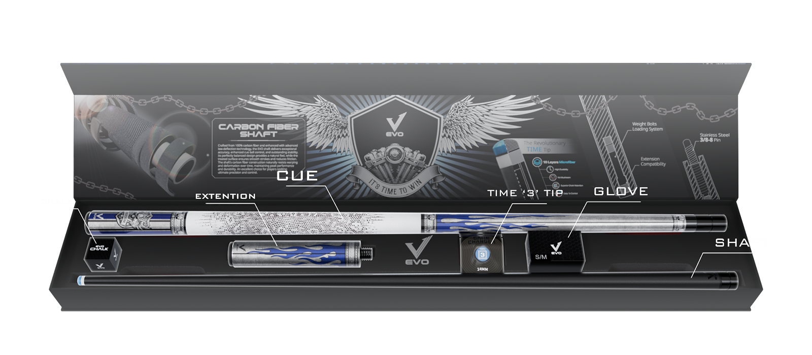 EVO FREEDOM MAXBING EDITION - AZURE FLAME - TAY CẦM DA TRẮNG - Combo Open D8