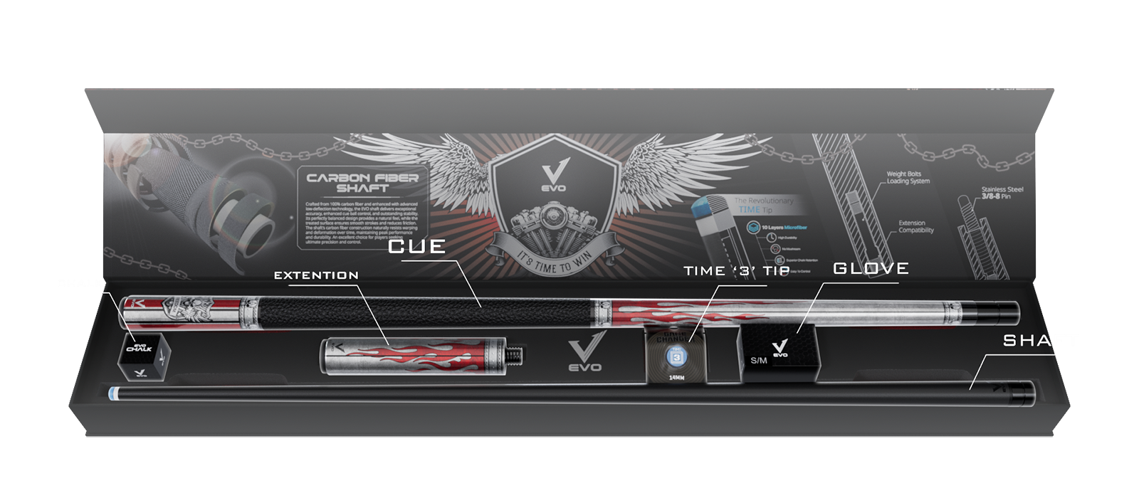 EVO FREEDOM MAXBING EDITION - CRIMSON FLAME - TAY CẦM DA ĐEN - Combo Open D8