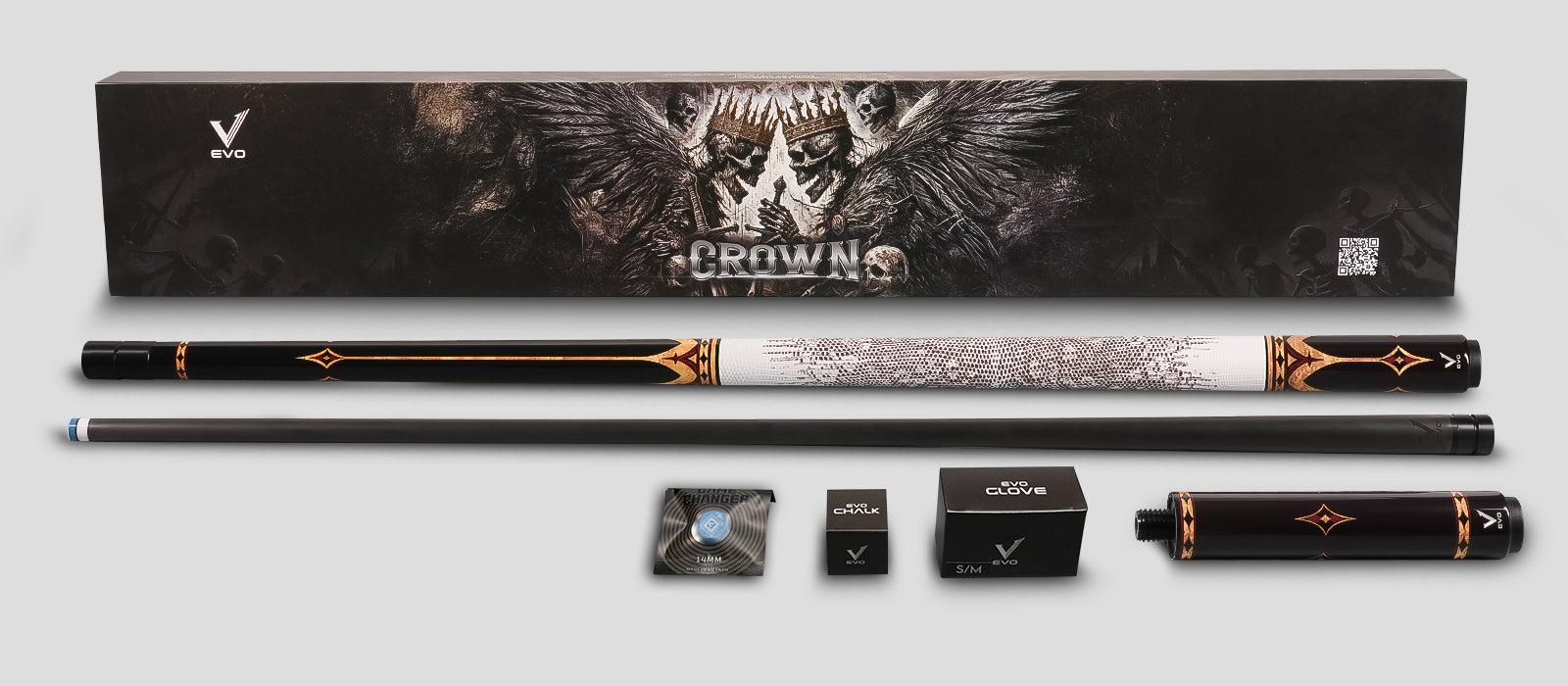 EVO CROWN MAXBING EDITION - ROYAL BLACK - TAY CẦM DA TRẮNG - Desktop Image