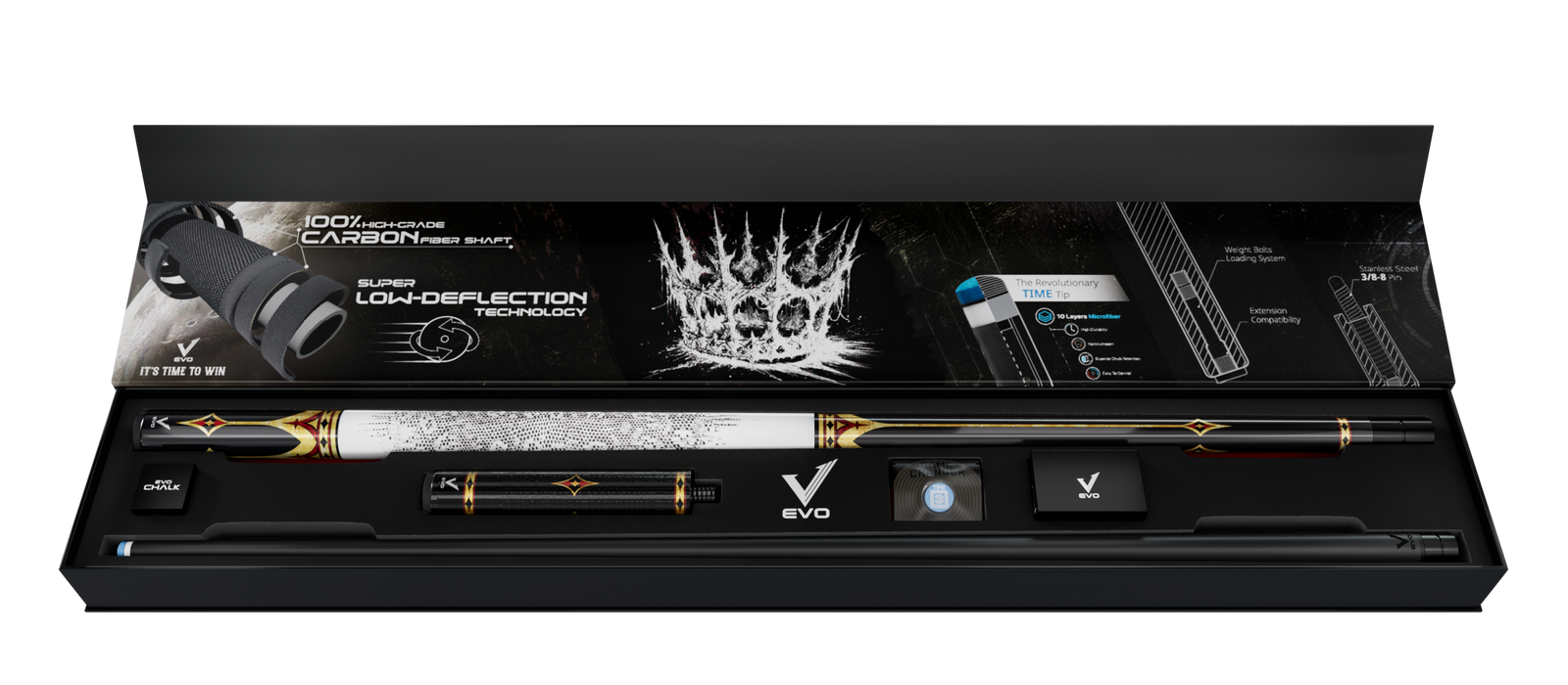 EVO CROWN MAXBING EDITION - ROYAL BLACK - TAY CẦM DA TRẮNG - Desktop Image