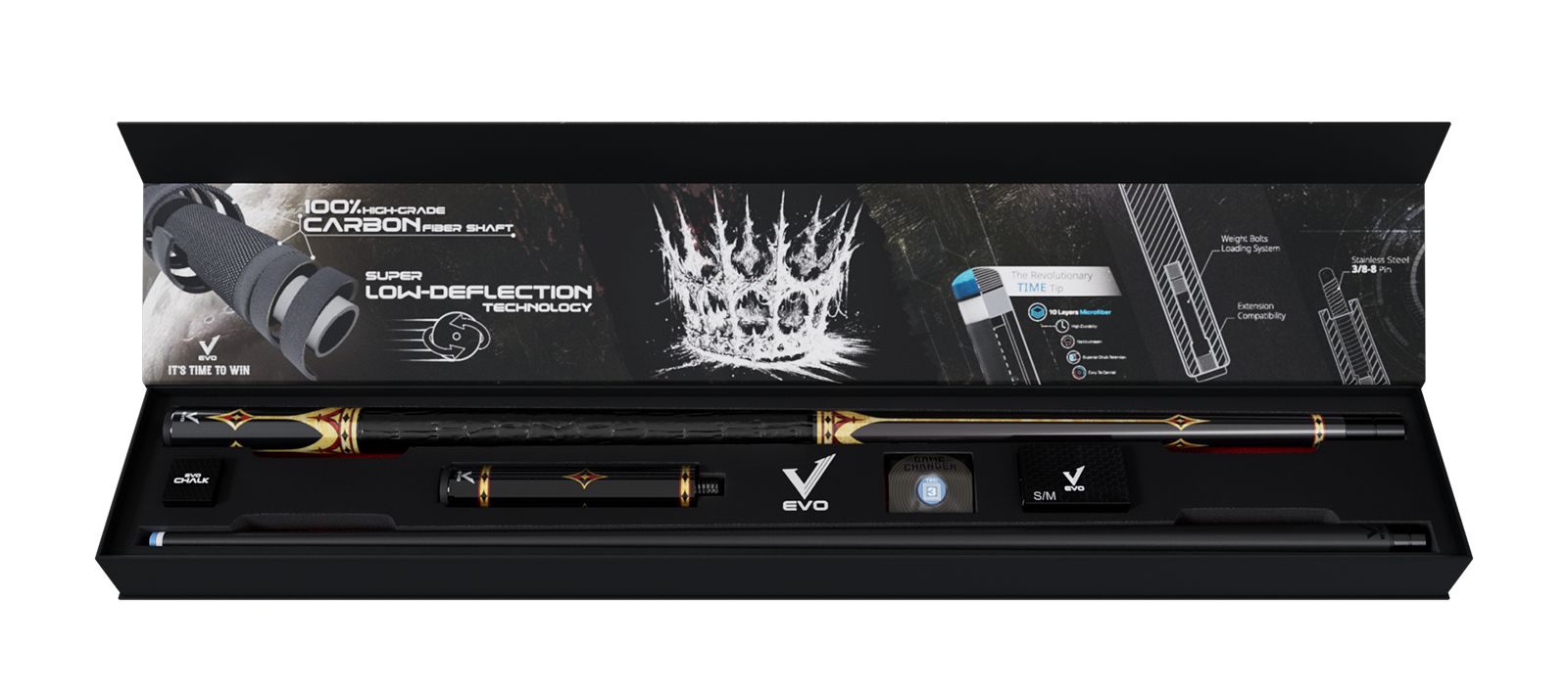 EVO CROWN MAXBING EDITION - ROYAL BLACK - TAY CẦM DA ĐEN - Combo Open D7